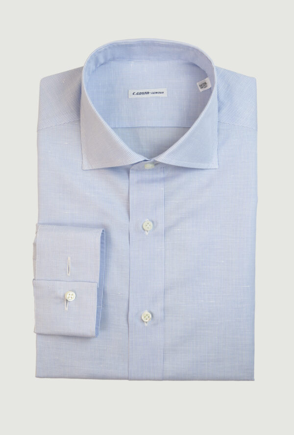 CAMICIA BASTONCINO LINO COTONE